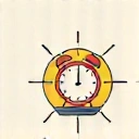 Alarm clock with a rising sun